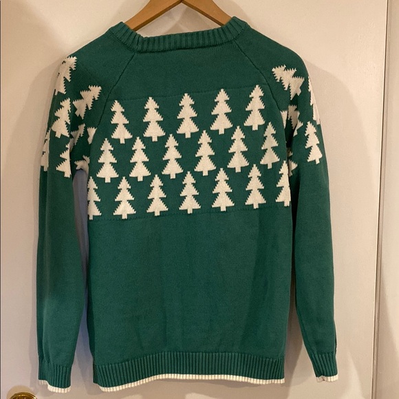 Hanna Andersson Women's XS Green Tree Pattern Sweater - Picture 3 of 6
